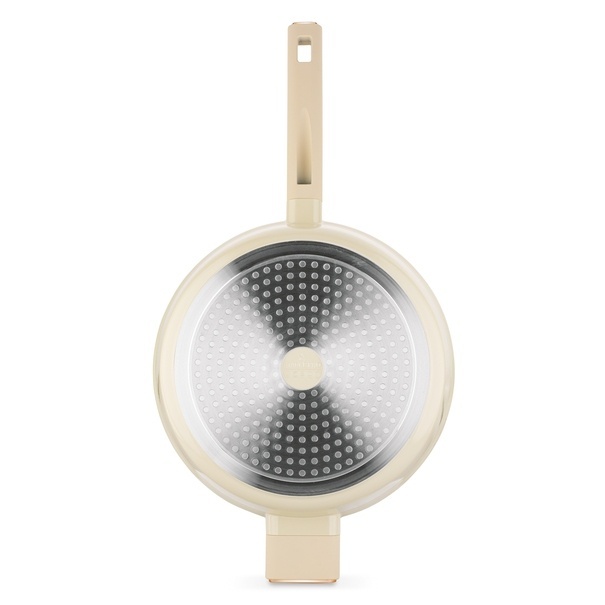 Patelnia głęboka na indukcję z pokrywką Starke Pro Starlet Beige 28 x 8 cm