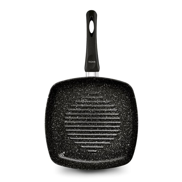 Patelnia grillowa marmurkowa Tadar Marmara Black 26 cm bez indukcji
