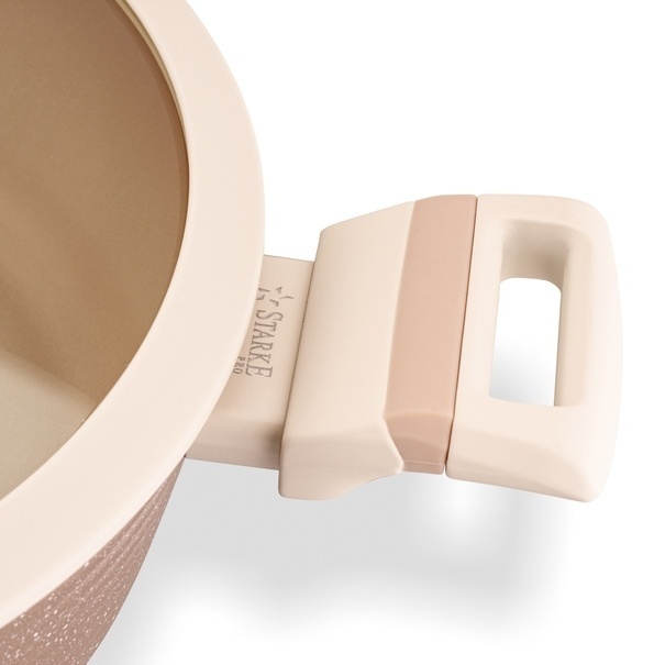 Patelnia indukcyjna kr&oacute;tkie uchwyty z pokrywką Starke Pro Coretto 28 cm