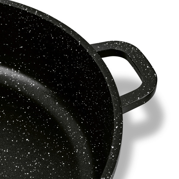 Patelnia na indukcję głęboka kr&oacute;tkie uchwyty Konighoffer Pollo Black 32 x 8 cm