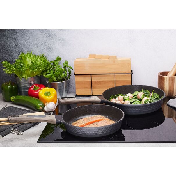 Patelnia na indukcję z powłoką marmurową Starke Pro Embossed 28 cm