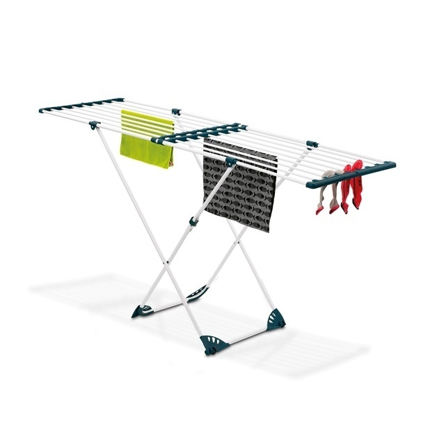 Suszarka balkonowa teleskopowa Konighoffer 108-185 x 56 x 94 cm biało-turkusowa