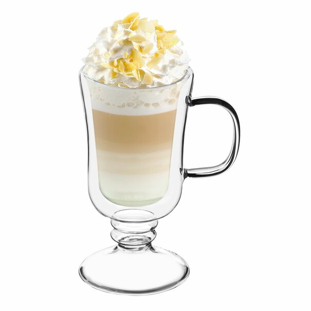 Zestaw 6 szklanek termicznych Tadar Sublime Irish 200 ml i 8 szklanych słomek