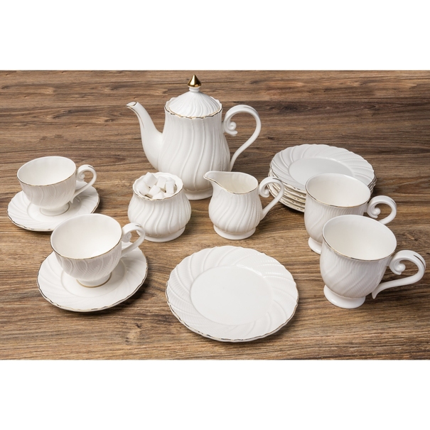 Zestaw dw&oacute;ch filiżanek porcelanowych ze spodkami Tadar Sonata 280 ml