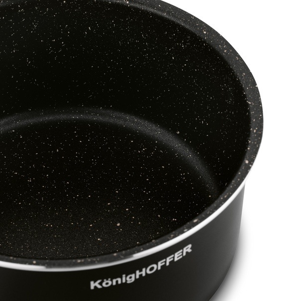 Zestaw garnk&oacute;w z odpinaną rączką Konighoffer Spinel Black 4 elementy indukcja