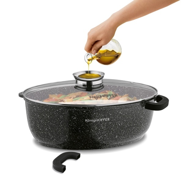 Brytfanna ceramiczna owalna Konighoffer Kingstone 8 l na indukcję