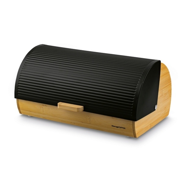 Chlebak bambusowy Konighoffer Fushion 36 x 22 x 17 cm czarny