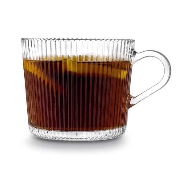 Kubki szklane Tadar Sue 400 ml 6 sztuk i 6 podkładek korkowych