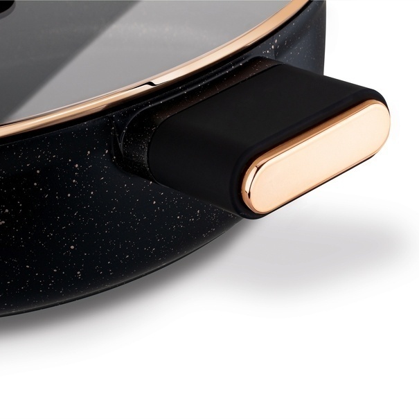 Patelnia głęboka na indukcję z pokrywką Starke Pro Starlet Black 28 x 8 cm