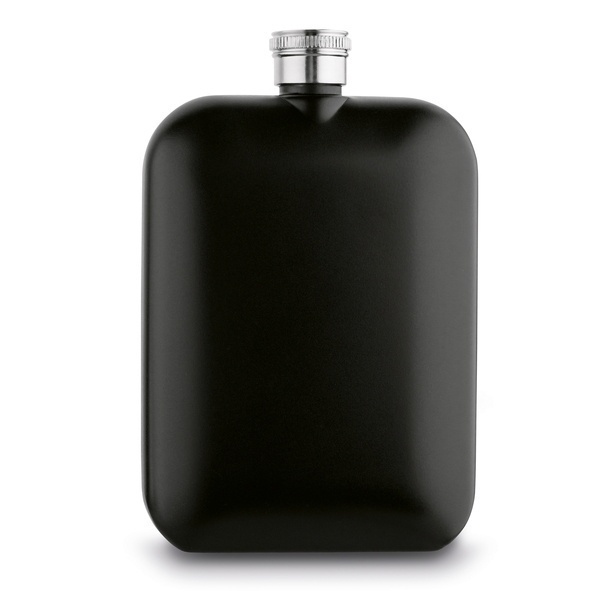 Piersi&oacute;wka ze stali nierdzewnej z lejkiem i etui Starke Pro 170 ml czarna