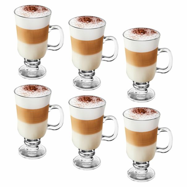 Zestaw 6 szklanek Tadar Irish 240 ml i 6 łyżeczek koktajlowych