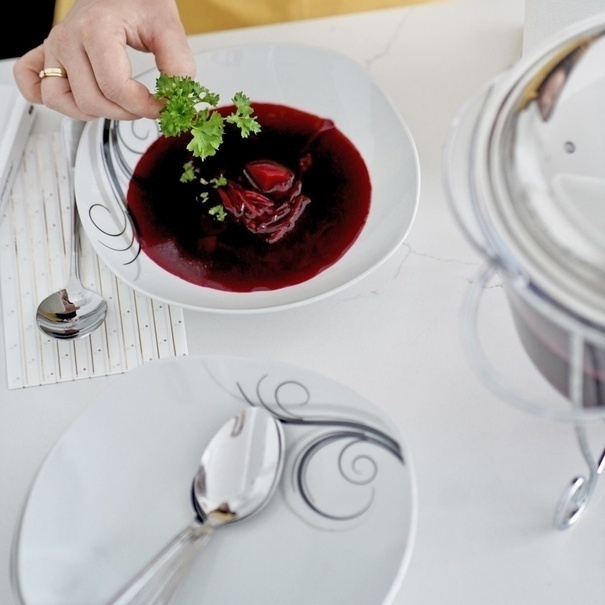 Zestaw kwadratowych talerzy porcelanowych Tadar Dolce Vita 18 element&oacute;w