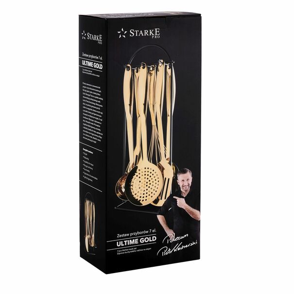 Zestaw przybor&oacute;w kuchennych Starke Pro Ultime Gold 7 element&oacute;w