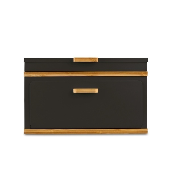 Chlebak stalowy dwupoziomowy Konighoffer Artesano 38 x 18 x 23 cm czarny