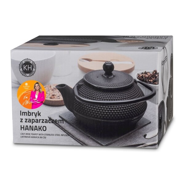 Imbryk do herbaty z zaparzaczem żeliwny Konighoffer Hanako 0,8 l czarny