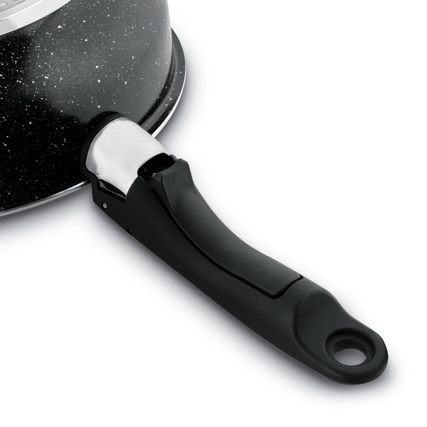 Komplet patelni głębokich z odpinaną rączką Konighoffer Spinel Black 20 / 24 / 28 cm indukcja