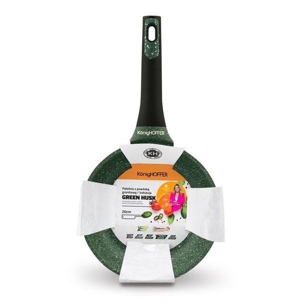 Patelnia granitowa na indukcję Konighoffer Green Husk 20 cm