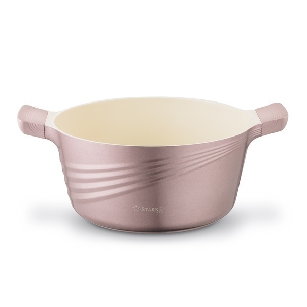 Zestaw garnk&oacute;w ceramicznych na indukcję Starke Pro Naturale Rose Gold 10 element&oacute;w