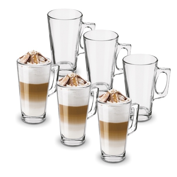 Komplet szklanek Tadar Alani 380 ml 6 sztuk i 6 łyżeczek koktajlowych