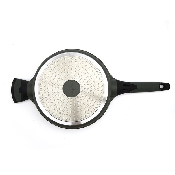 Patelnia na indukcję marmurowa z pokrywką Starke Pro Viridi 24 cm głęboka