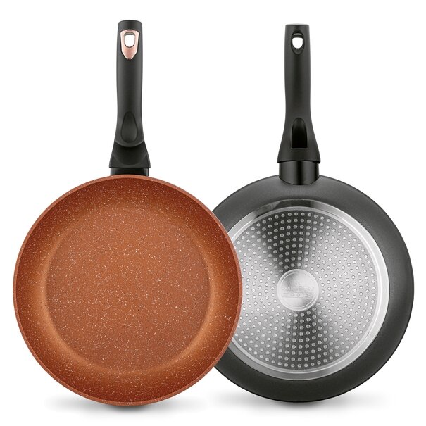 Zestaw garnk&oacute;w na indukcję z powłoką marmurową Starke Pro Dark Copper 10 element&oacute;w