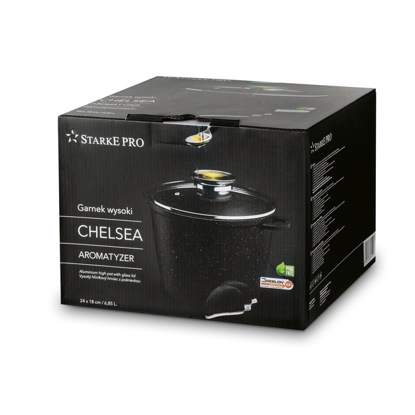 Garnek na indukcję non-stick Starke Pro Chelsea 6,85 l wysoki