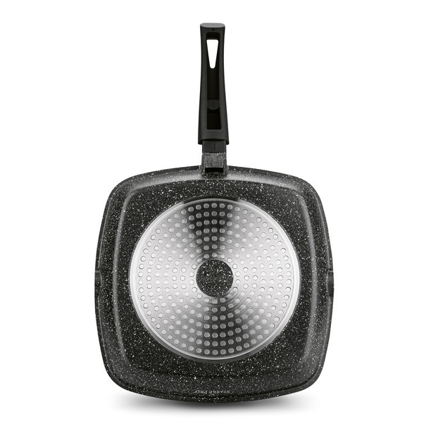 Patelnia grillowa non-stick Starke Pro Chelsea 28 cm kwadratowa z przekładką filcową