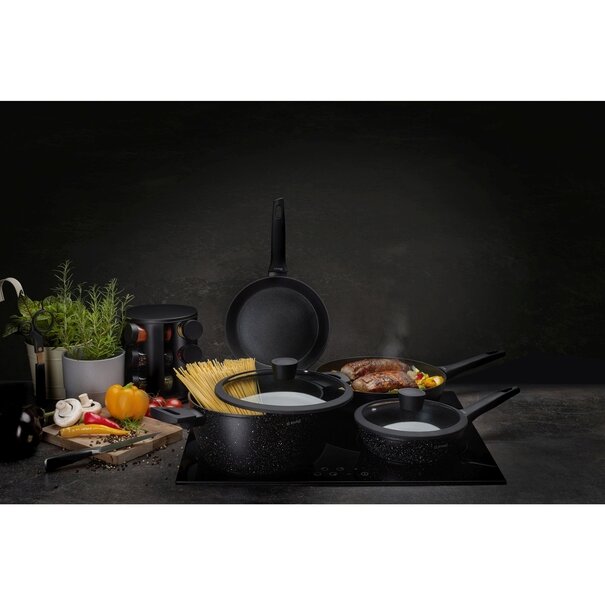 Patelnia WOK z pokrywką non-stick na indukcję Starke Pro Sirius 28 cm