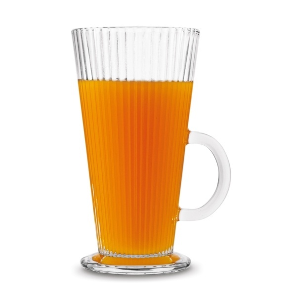 Komplet 6 szklanek do kawy Tadar Latte Anastazja 300 ml i 6 łyżeczek koktajlowych