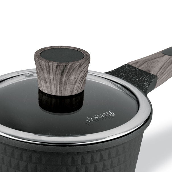 Zestaw garnk&oacute;w na indukcję z powłoką marmurową Starke Pro Embossed 10 element&oacute;w