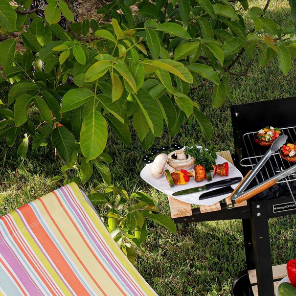 Deska do krojenia z czarną rączką Tadar Picnic 31,5 x 22,5 x 2 cm