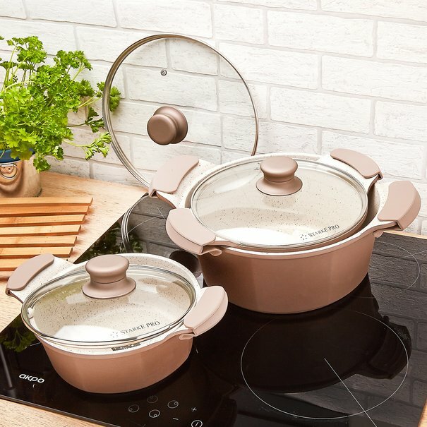 Garnek aluminiowy z pokrywką Starke Pro Pallace 28 cm