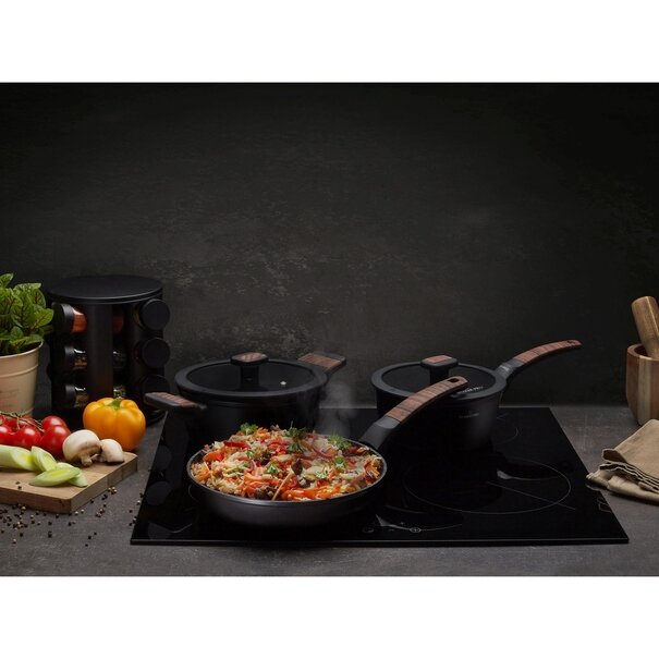 Garnek na indukcję non-stick z pokrywką Starke Pro Archie Wooden 1,6 l