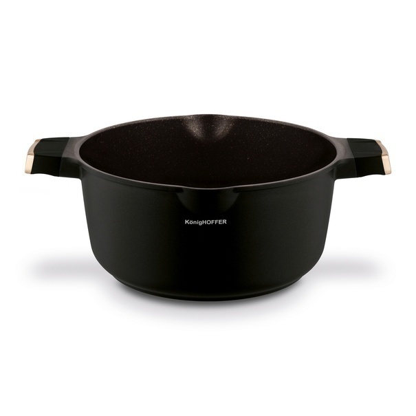 Garnek na indukcję z pokrywką Konighoffer Black Rose 6 l