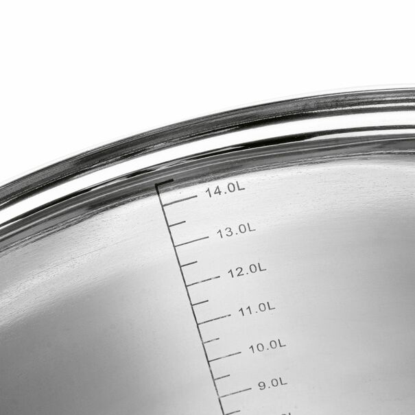 Garnek prosty ze stali nierdzewnej z pokrywką Tadar 15 litr&oacute;w