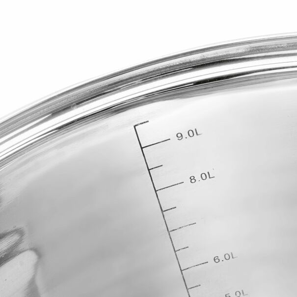 Garnek prosty ze stali nierdzewnej z pokrywką Tadar 10 litr&oacute;w
