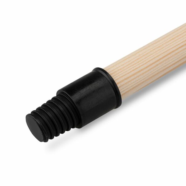 Kij drewniany do mopa z plastikowym gwintem Gomer 110 cm czarny