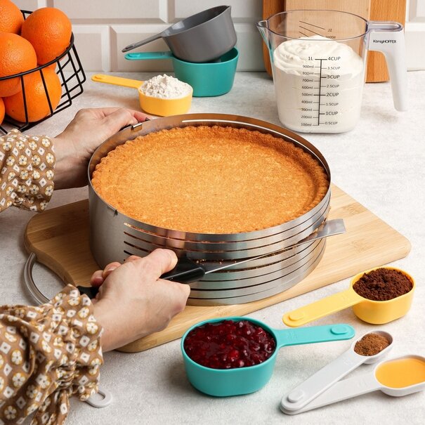 Miarki kuchenne z lejkiem zestaw Konighoffer 7 sztuk