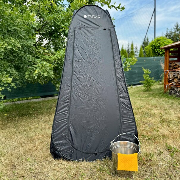 Namiot pop up prysznic turystyczny Tadar 190 x 120 x 120 cm czarny
