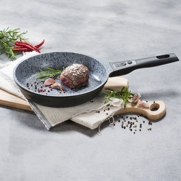 Patelnia granitowa z odpinaną rączką Konighoffer Roche 24 cm