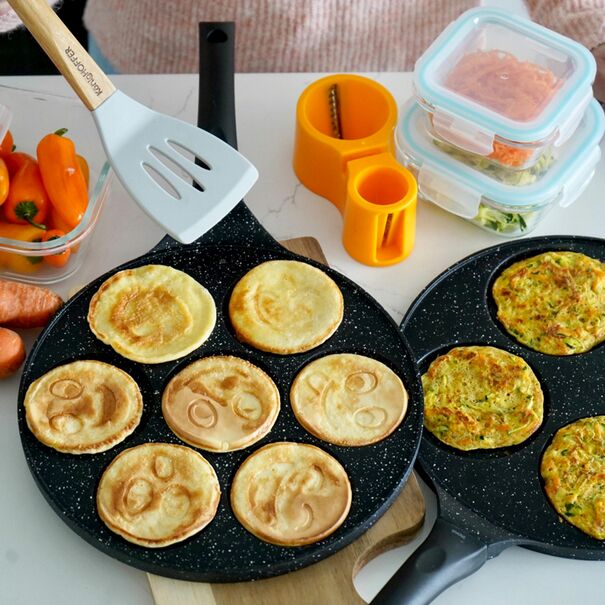 Patelnia marmurowa do pancakes i plack&oacute;w Tadar Marble Buźki 26 cm indukcja
