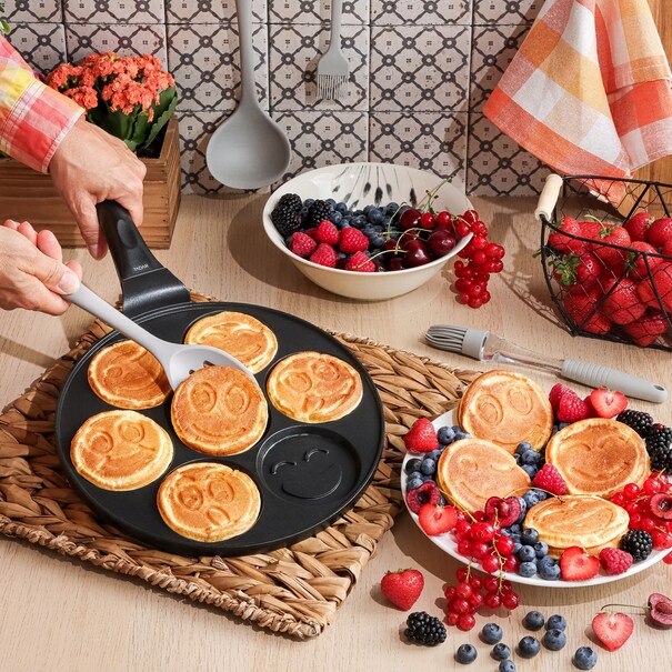Patelnia non-stick do pancakes i plack&oacute;w Tadar Emotki 26,5 cm indukcja