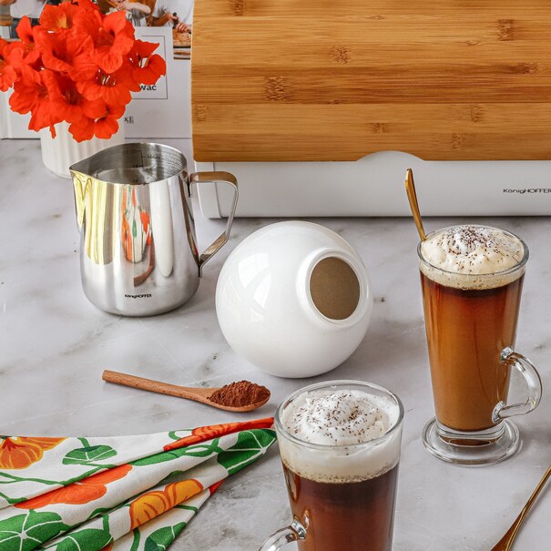 Pojemnik kuchenny z drewnianą łyżeczką Konighoffer Ceramic biały