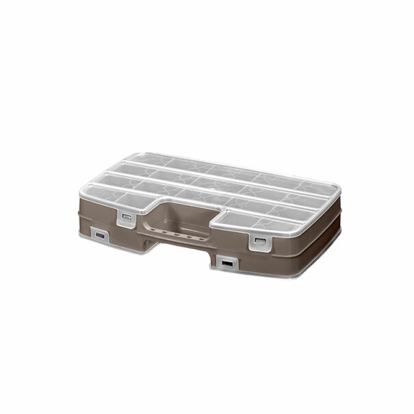 Pudełko z przegr&oacute;dkami zamykane dwustronne Great Plastic mix kolor&oacute;w