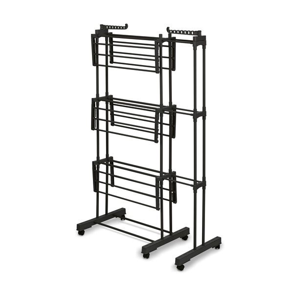Suszarka na pranie pionowa Konighoffer Ultra 135 x 66 x 173 cm czarna