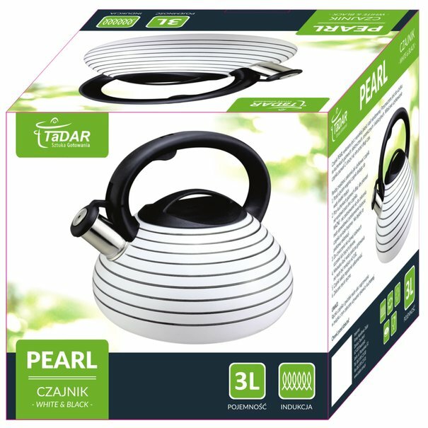 Czajnik ze stali nierdzewnej Tadar Pearl White 3 l biały