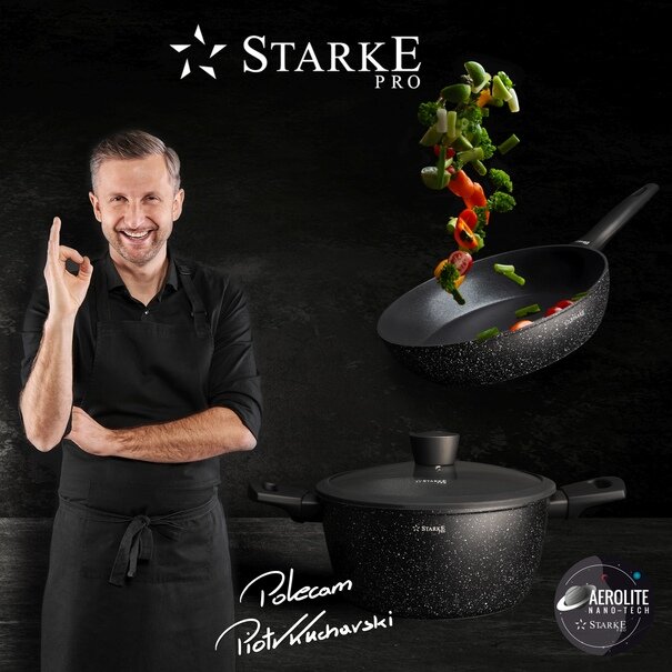 Garnek na indukcję non-stick z pokrywką Starke Pro Sirius 4,5 l