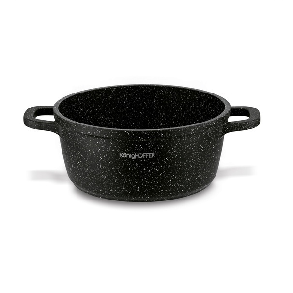 Garnek na indukcję z pokrywką Konighoffer Pollo Black 1,2 l