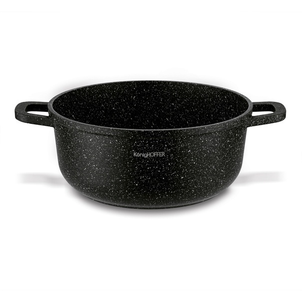 Garnek na indukcję z pokrywką Konighoffer Pollo Black 2,3 l