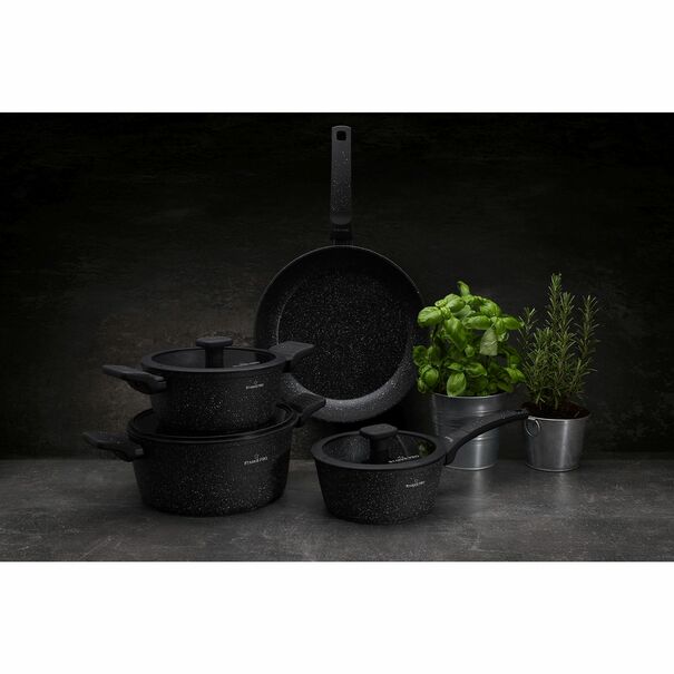 Garnek na indukcję z powłoką marmurową i pokrywką Starke Pro Ceres Marble 1,2 l